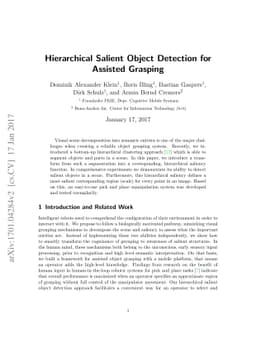 Hierarchical Salient Object Detection for Assisted Grasping