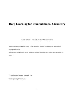 Deep Learning for Computational Chemistry