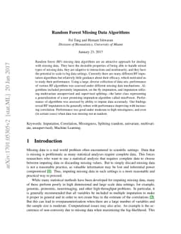 Random Forest Missing Data Algorithms