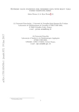 Extreme value statistics for censored data with heavy tails under
  competing risks