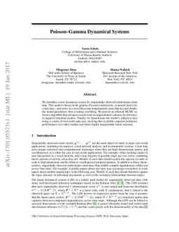Poisson--Gamma Dynamical Systems