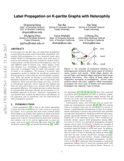Label Propagation on K-partite Graphs with Heterophily