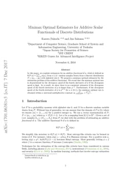 Minimax Optimal Estimators for Additive Scalar Functionals of Discrete
  Distributions