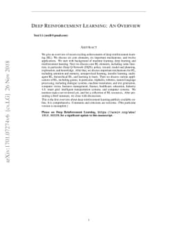 Deep Reinforcement Learning: An Overview