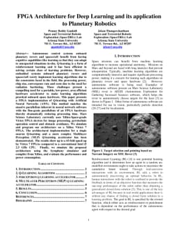 FPGA Architecture for Deep Learning and its application to Planetary
  Robotics