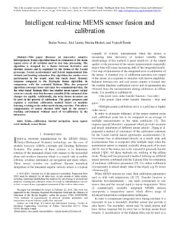 Intelligent real-time MEMS sensor fusion and calibration