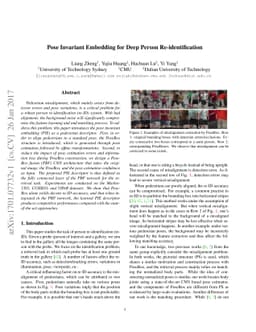 Pose Invariant Embedding for Deep Person Re-identification
