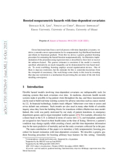 Boosted nonparametric hazards with time-dependent covariates
