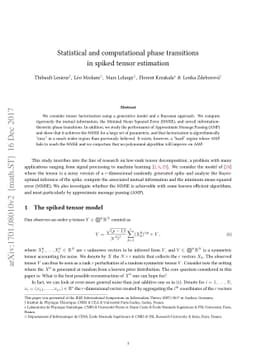 Statistical and computational phase transitions in spiked tensor
  estimation