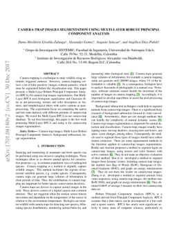 Camera-trap images segmentation using multi-layer robust principal
  component analysis