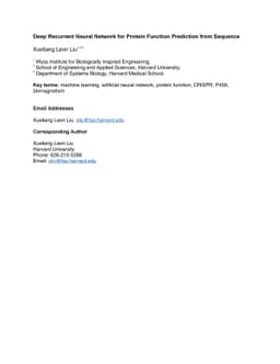 Deep Recurrent Neural Network for Protein Function Prediction from
  Sequence