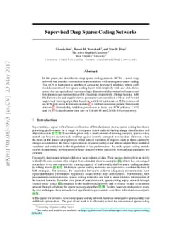 Supervised Deep Sparse Coding Networks