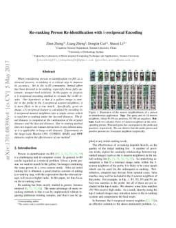 Re-ranking Person Re-identification with k-reciprocal Encoding