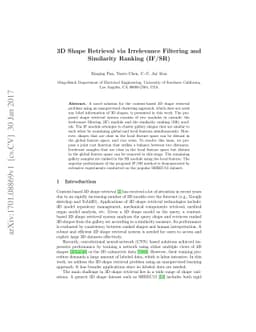 3D Shape Retrieval via Irrelevance Filtering and Similarity Ranking
  (IF/SR)