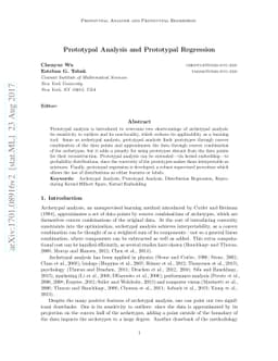 Prototypal Analysis and Prototypal Regression