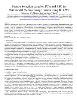 Feature Selection based on PCA and PSO for Multimodal Medical Image
  Fusion using DTCWT