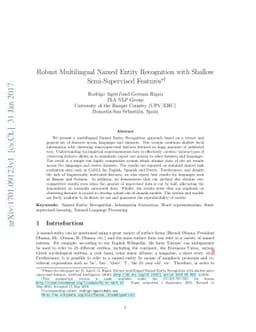 Robust Multilingual Named Entity Recognition with Shallow
  Semi-Supervised Features