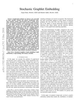 Stochastic Graphlet Embedding