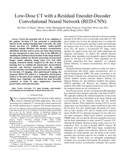 Low-Dose CT with a Residual Encoder-Decoder Convolutional Neural Network
  (RED-CNN)