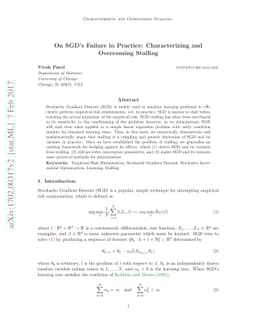 On SGD's Failure in Practice: Characterizing and Overcoming Stalling
