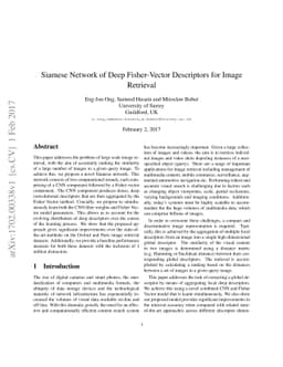 Siamese Network of Deep Fisher-Vector Descriptors for Image Retrieval