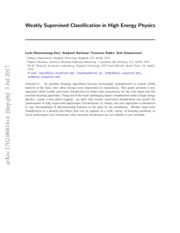 Weakly Supervised Classification in High Energy Physics
