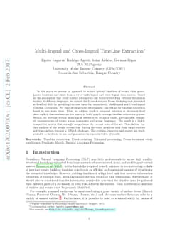 Multilingual and Cross-lingual Timeline Extraction