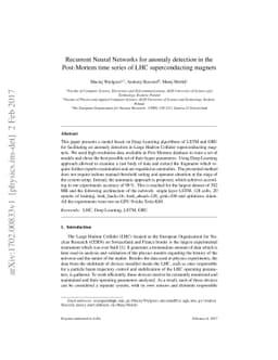Recurrent Neural Networks for anomaly detection in the Post-Mortem time
  series of LHC superconducting magnets