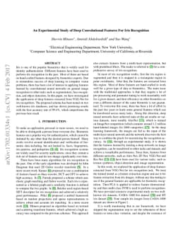 An Experimental Study of Deep Convolutional Features For Iris
  Recognition