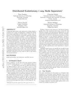 Distributed Evolutionary k-way Node Separators