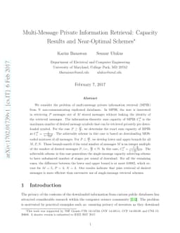 Multi-Message Private Information Retrieval: Capacity Results and
  Near-Optimal Schemes