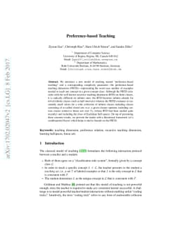 Preference-based Teaching