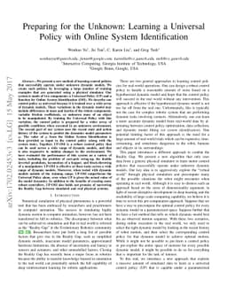 Preparing for the Unknown: Learning a Universal Policy with Online
  System Identification