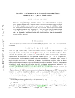 Uniform confidence bands for nonparametric errors-in-variables
  regression