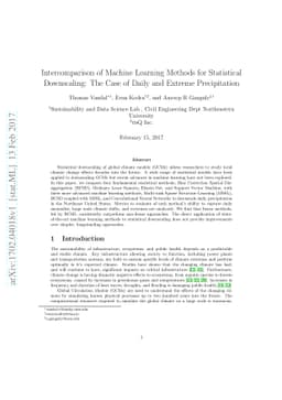 Intercomparison of Machine Learning Methods for Statistical Downscaling:
  The Case of Daily and Extreme Precipitation