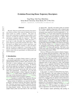 Evolution-Preserving Dense Trajectory Descriptors