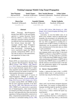 Training Language Models Using Target-Propagation