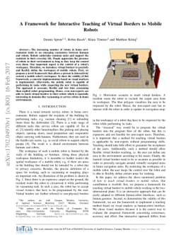 A Framework for Interactive Teaching of Virtual Borders to Mobile Robots