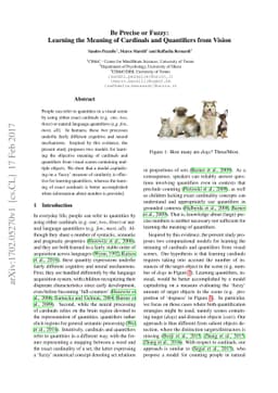 Be Precise or Fuzzy: Learning the Meaning of Cardinals and Quantifiers
  from Vision
