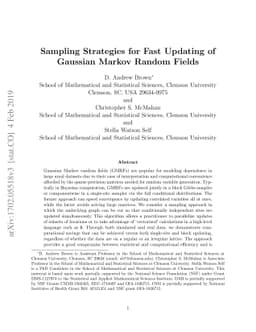 Sampling strategies for fast updating of Gaussian Markov random fields