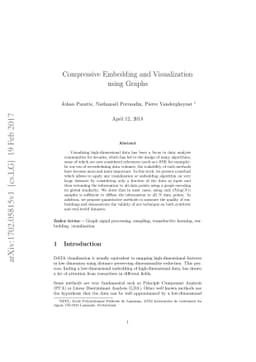 Compressive Embedding and Visualization using Graphs