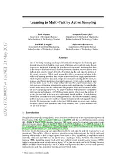 Learning to Multi-Task by Active Sampling