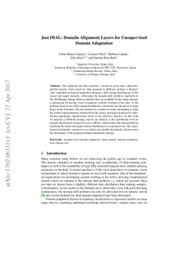 Just DIAL: DomaIn Alignment Layers for Unsupervised Domain Adaptation