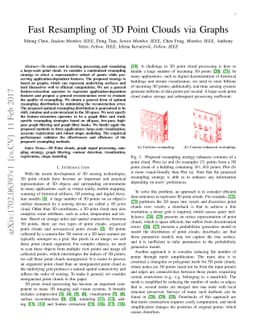 Fast Resampling of 3D Point Clouds via Graphs
