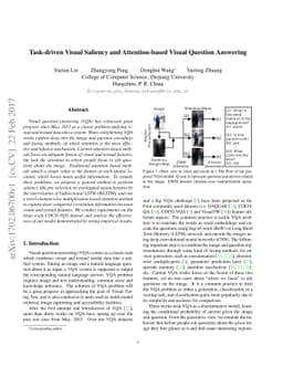 Task-driven Visual Saliency and Attention-based Visual Question
  Answering