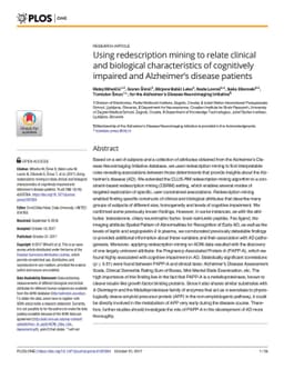 Using Redescription Mining to Relate Clinical and Biological
  Characteristics of Cognitively Impaired and Alzheimer's Disease Patients