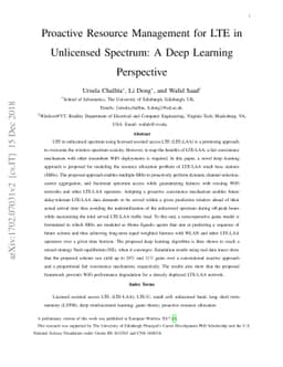 Proactive Resource Management for LTE in Unlicensed Spectrum: A Deep
  Learning Perspective