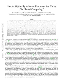 How to Optimally Allocate Resources for Coded Distributed Computing?