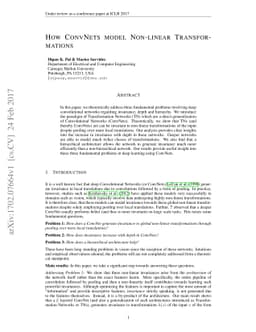 How ConvNets model Non-linear Transformations