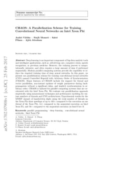 CHAOS: A Parallelization Scheme for Training Convolutional Neural
  Networks on Intel Xeon Phi